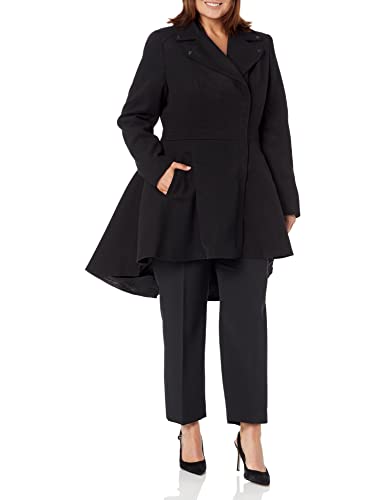 Amazon.com: City Chic PLUS SIZE COAT HI LO FRILL, IN BLACK, SIZE